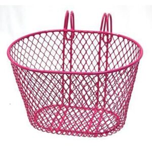 mall wire front basket Pink
