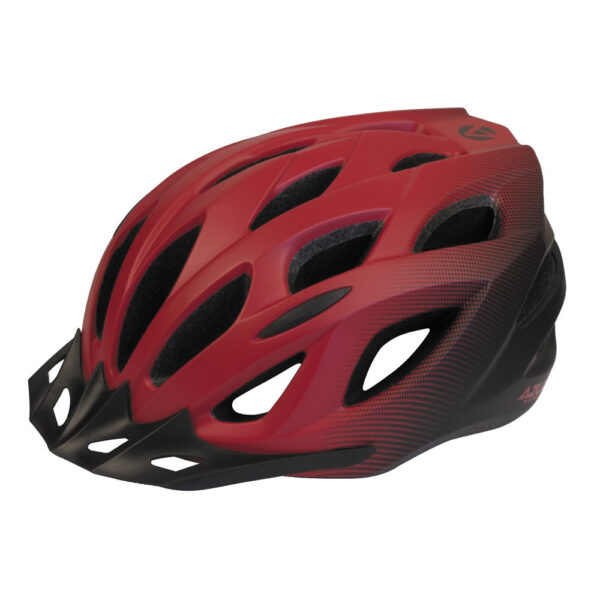 Azur L61 Bike Helmet | Satin Red/Black Fade