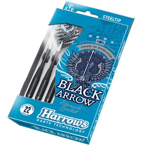 Harrows Black Arrow 25g Steeltip Darts | 3pc