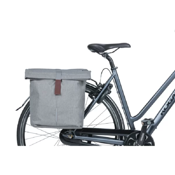 Basil City - Double Bicycle Bag - 28-32L | Grey Melee