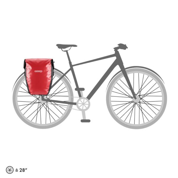 Ortleib Back-Roller City Pannier Bag Set | Red Black